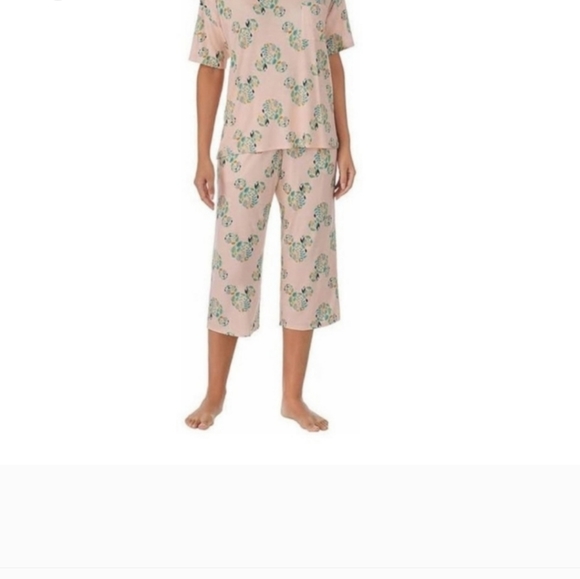 NWT Disney 2 pc Mickey Mouse Capri pajamas PJs womens stretchy comfy - Picture 3 of 5